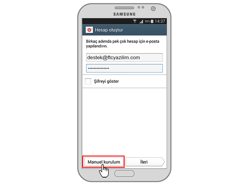 FTC Yazılım Kurumsal Android Mail Kurulumu