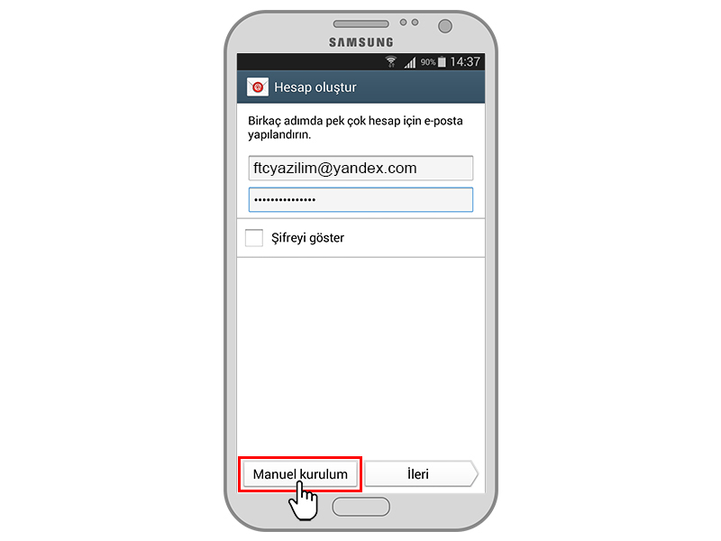 FTC Yazılım YandexMail Android Kurulumu