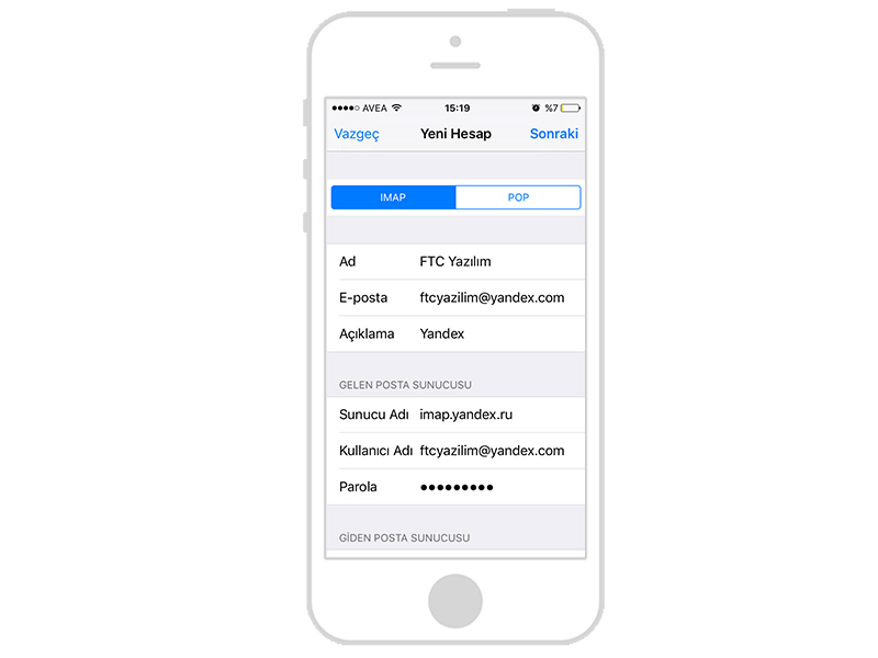 Yandex Mail iPhone Kurulumu